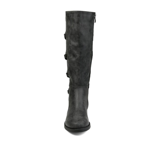 Journee Carly Collection Women's Knee-High Stacked Riding Boots Size 12 New - Picture 9 of 9
